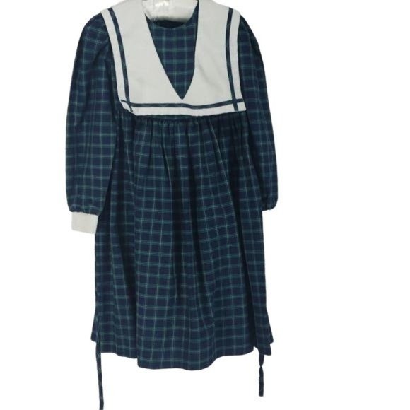 The Children’s Hour Jon Briggs Plaid Peasant Dress Size 5 Made in USA - Picture 1 of 8